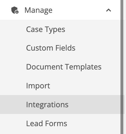 Lead Docket Integrations Tab